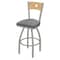 Holland Bar Stool Co 25" Swivel Counter Stool, Nickel Finish, Nat Back, Graph Seat 83025ANNatMplB020 - alternate 1